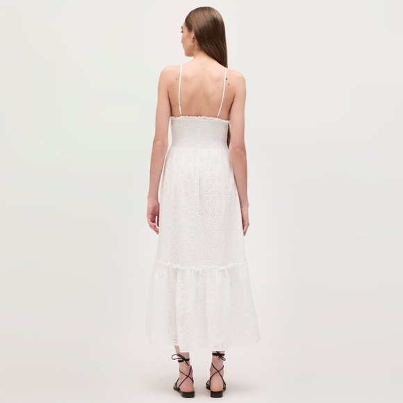 Hill House Home Dottie Nap Dress 100% Cotton White Eyelet NWT $195 - Picture 2 of 11